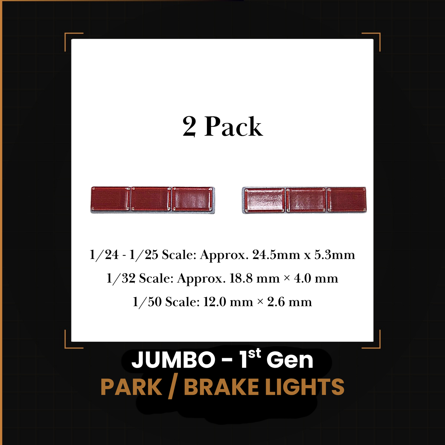 JUMBO 1st Gen Park Brake Lights (Grey housing)