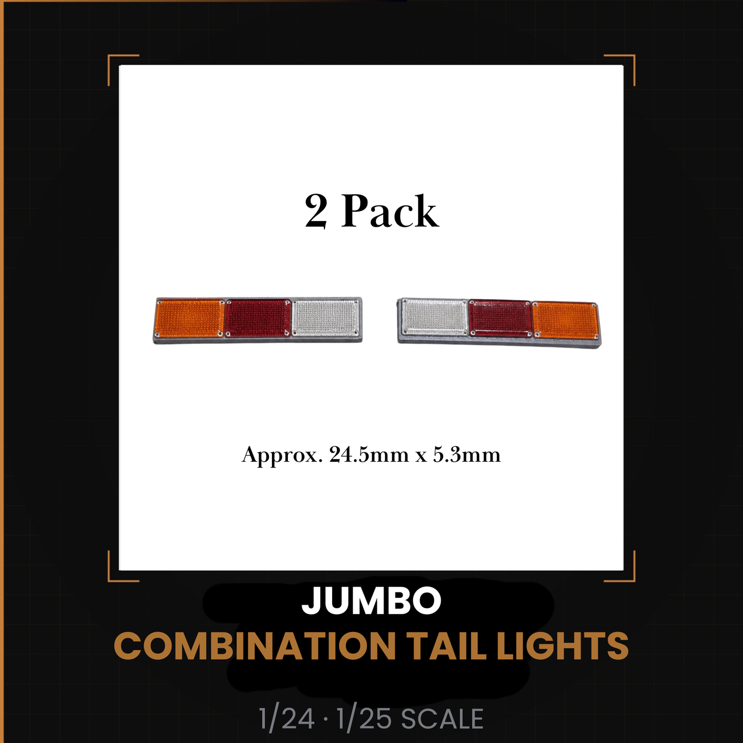 JUMBO Combination Tail Lights 1/24 1/25 Scale Model Truck
