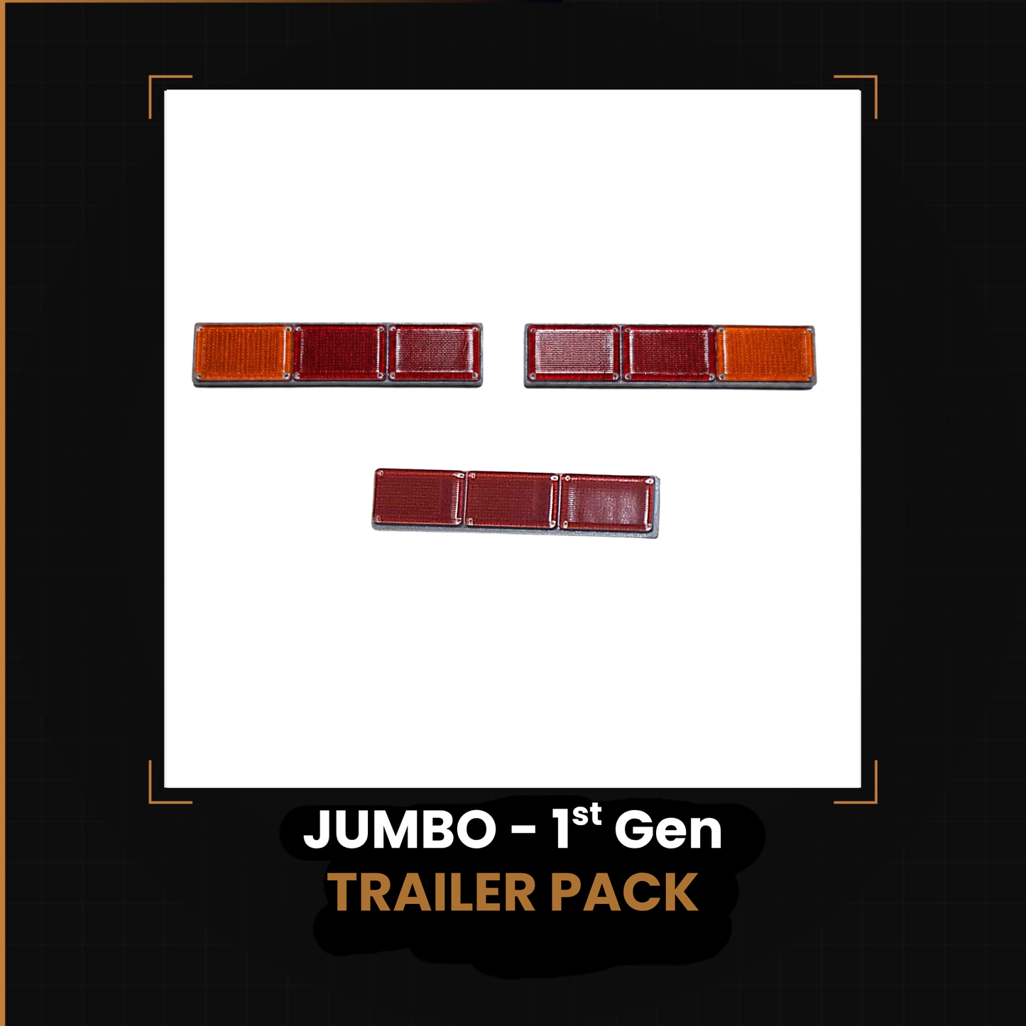 JUMBO 1st Gen Trailer Lights Pack (Grey housing)