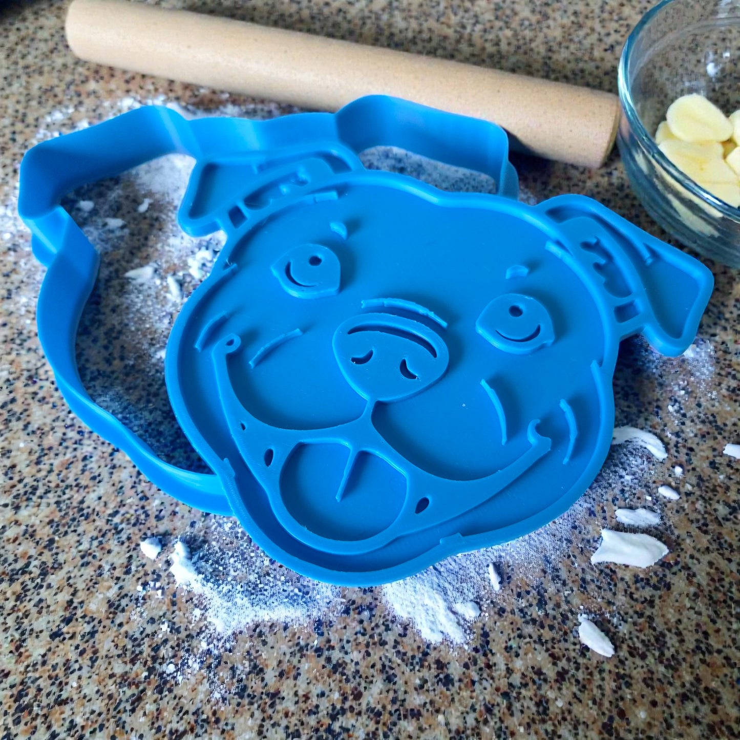 Happy Staffy Cookie Cutter & Stamp Set