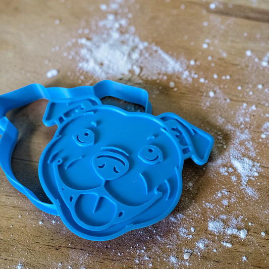 Happy Staffy Cookie Cutter & Stamp Set