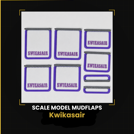 Model Truck Kwikasair Mud Flaps — 8 Piece Set