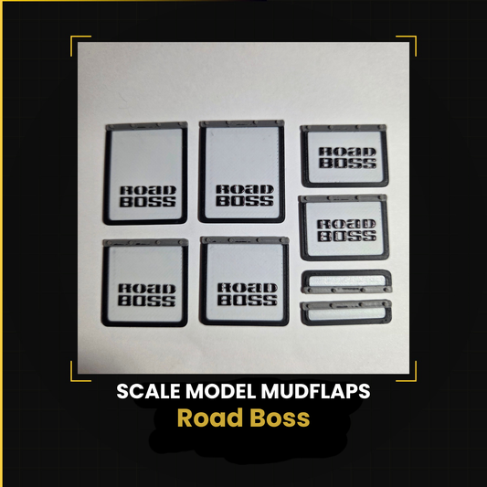 Model Truck Road Boss Mud Flaps — 8 Piece Set