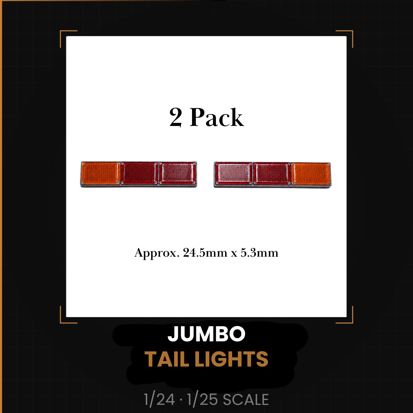 JUMBO Tail Lights 1/24 1/25 Scale Model Truck