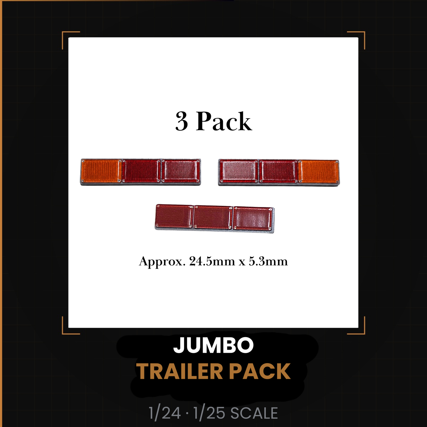 JUMBO Trailer Lights Pack 1/24 1/25 Scale Model Truck