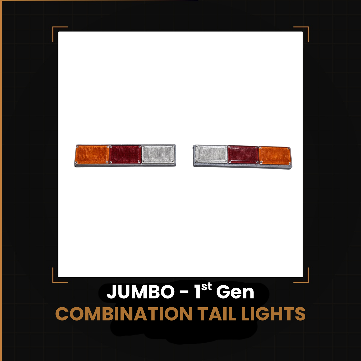 JUMBO 1st Gen Combination Tail Lights (Grey housing)