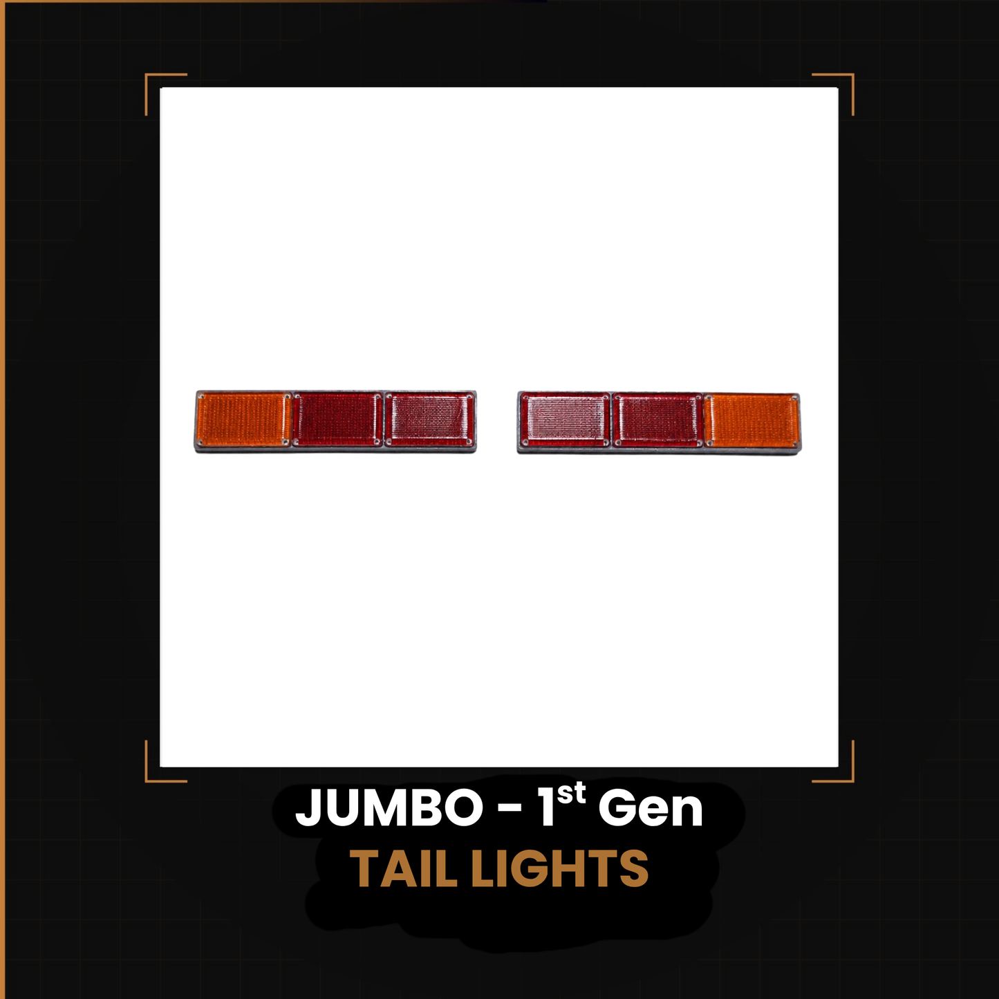 JUMBO 1st Gen Tail Lights (Grey Housing)