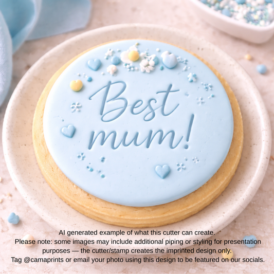 Best Mum Cookie Cutter & Embosser