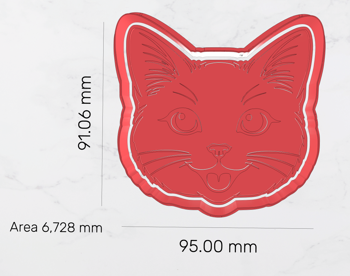 Cat Cookie Cutter & Stamp Set