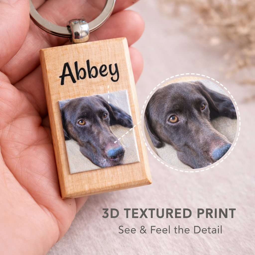 Custom Photo Keychain – 3D Textured Keepsake