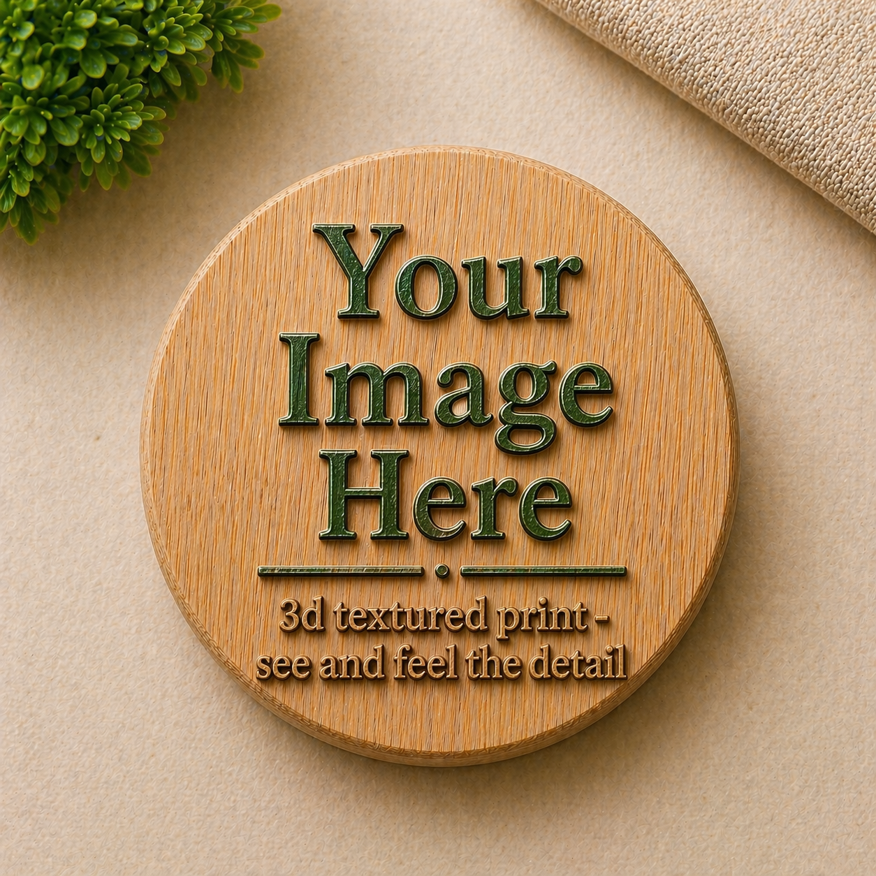 Custom Wooden Magnet Bottle Opener – 3D Textured Keepsake