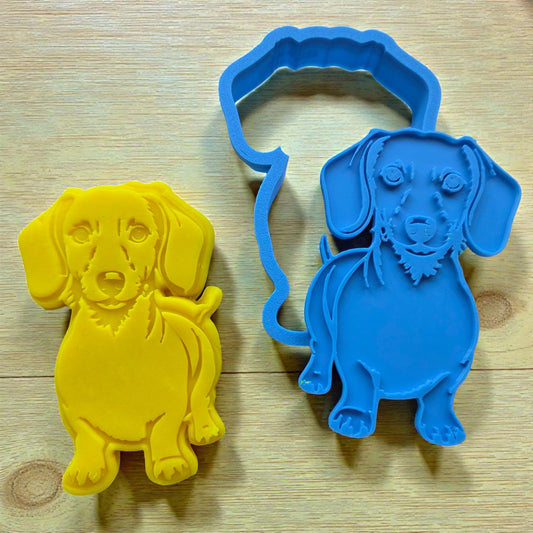 Dachshund Cookie Cutter & Stamp Set