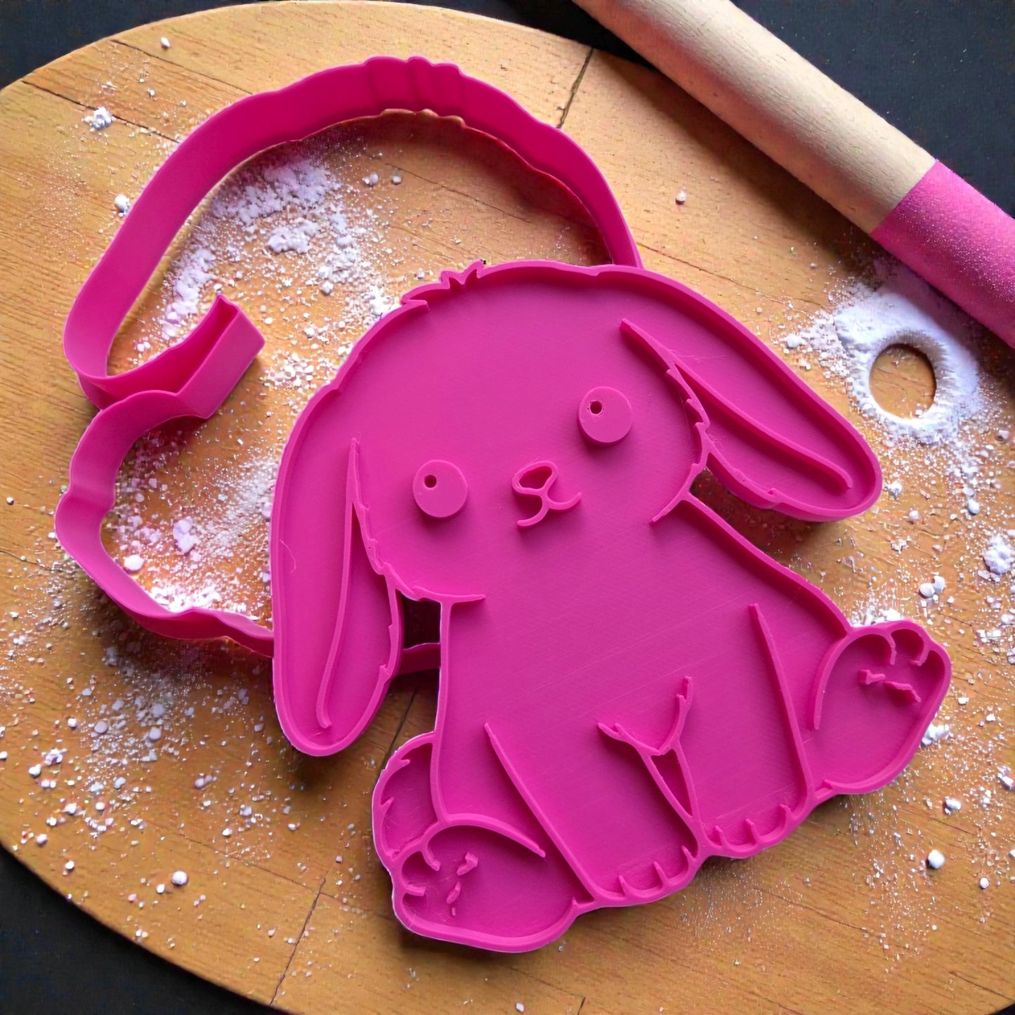 Fluffy Bunny Cookie Cutter & Embosser – Easter Cookie Cutter