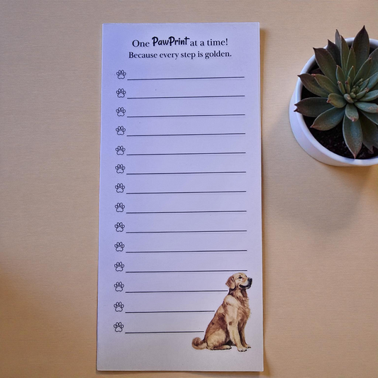 PawPrints Dog Notepad – Golden Retriever