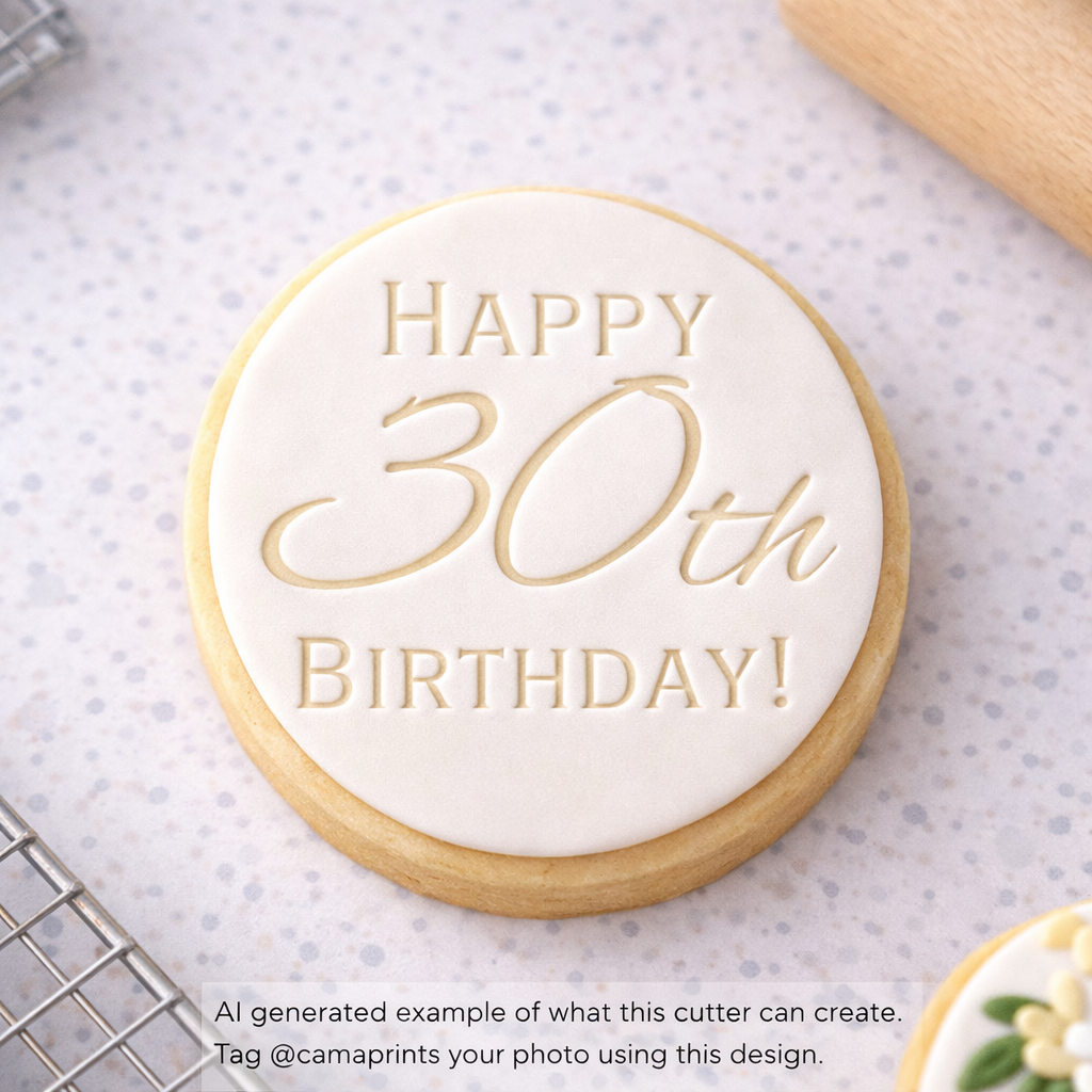 Personalised Birthday Cookie Cutter & Stamp Set | Number Design