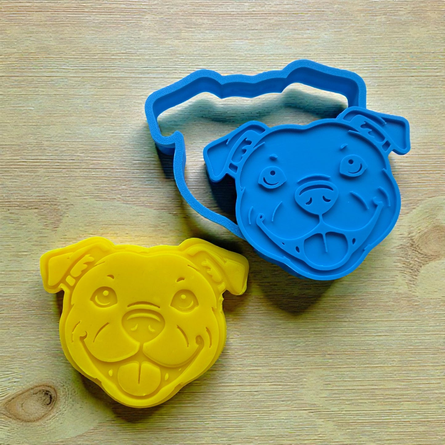 Happy Staffy Cookie Cutter & Stamp Set