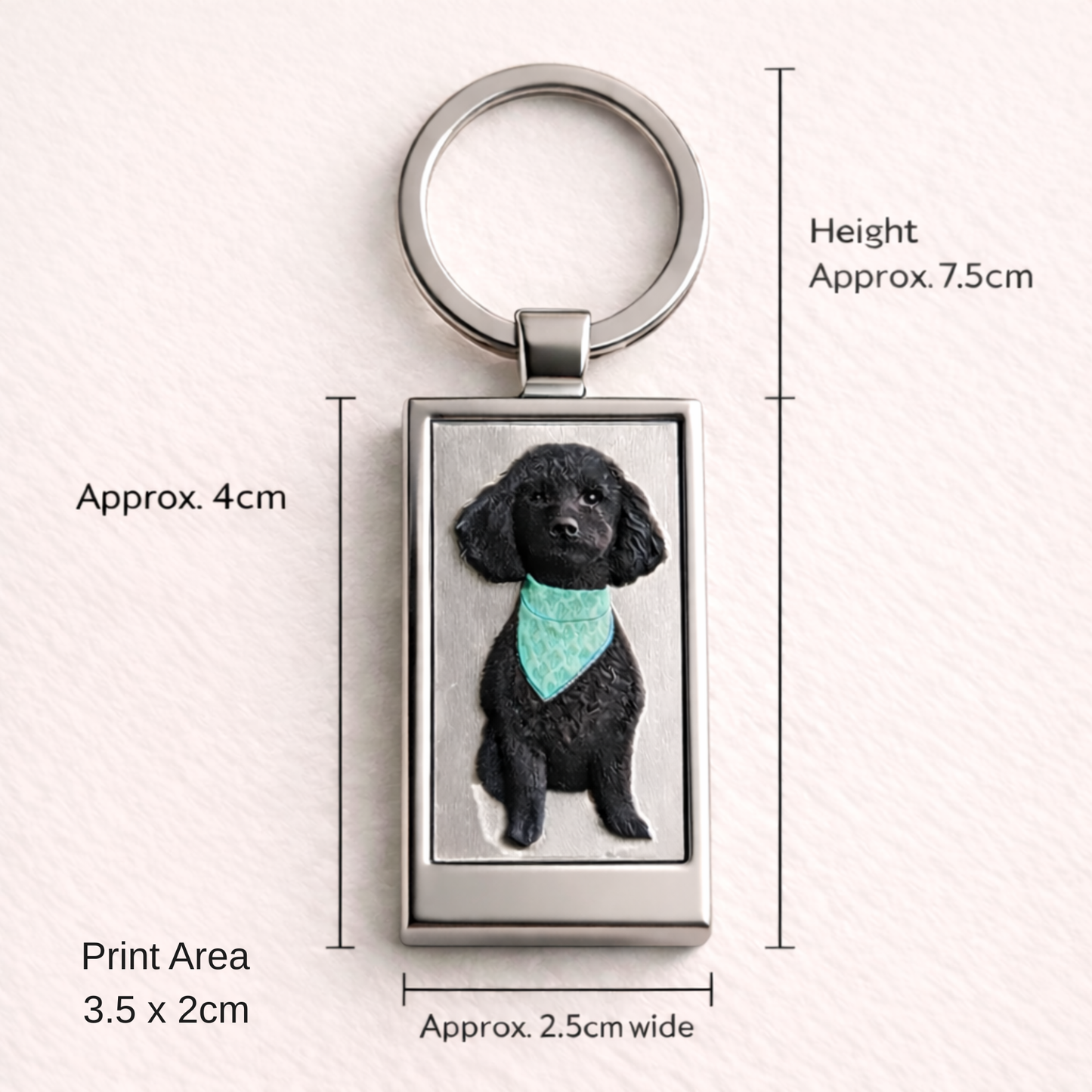 Custom Photo Keychain – 3D Textured Keepsake
