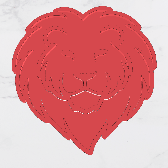Lion Head Cookie Cutter & Stamp Set