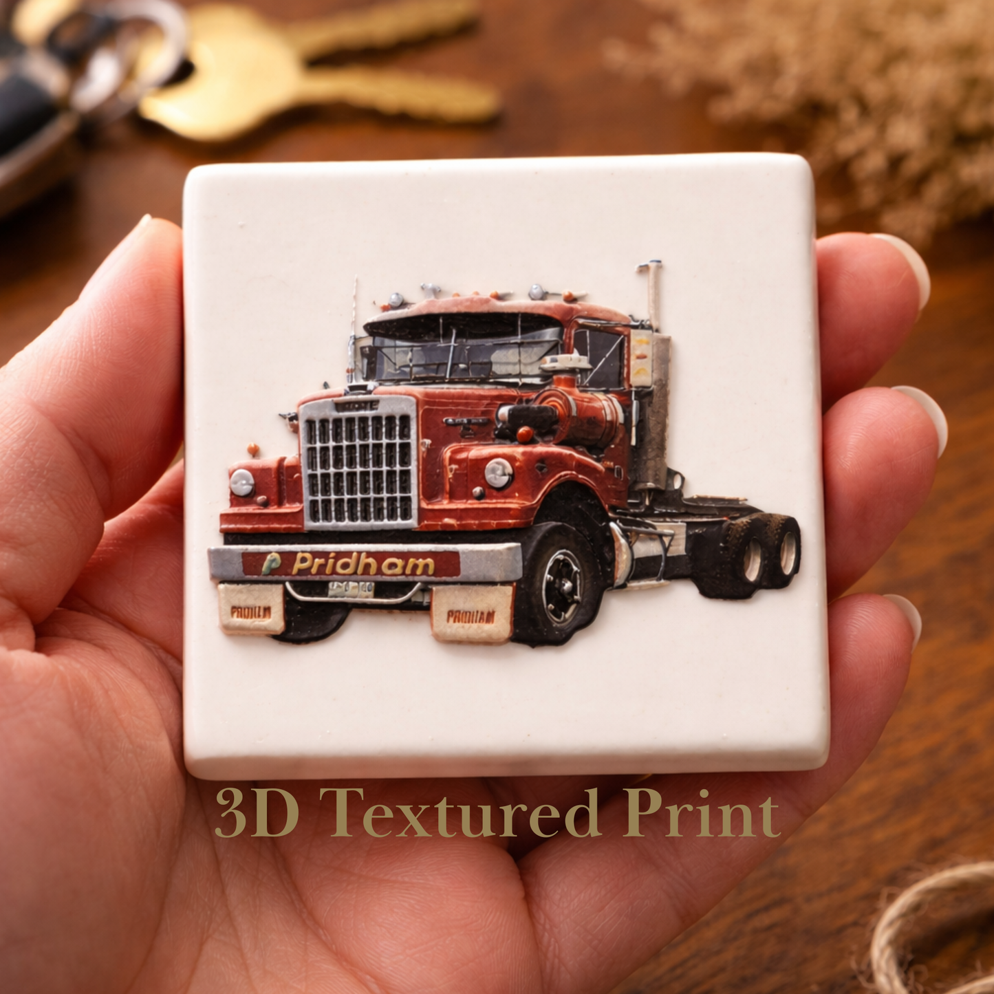 Custom Photo Ceramic Magnet – 3D Textured Keepsake