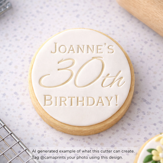 Personalised Cookie Cutter & Stamp Set | Name Number Design