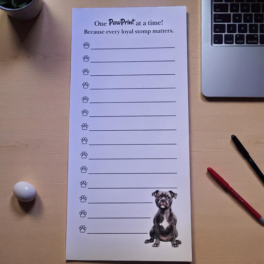 PawPrints Dog Notepad – Staffordshire Bull Terrier