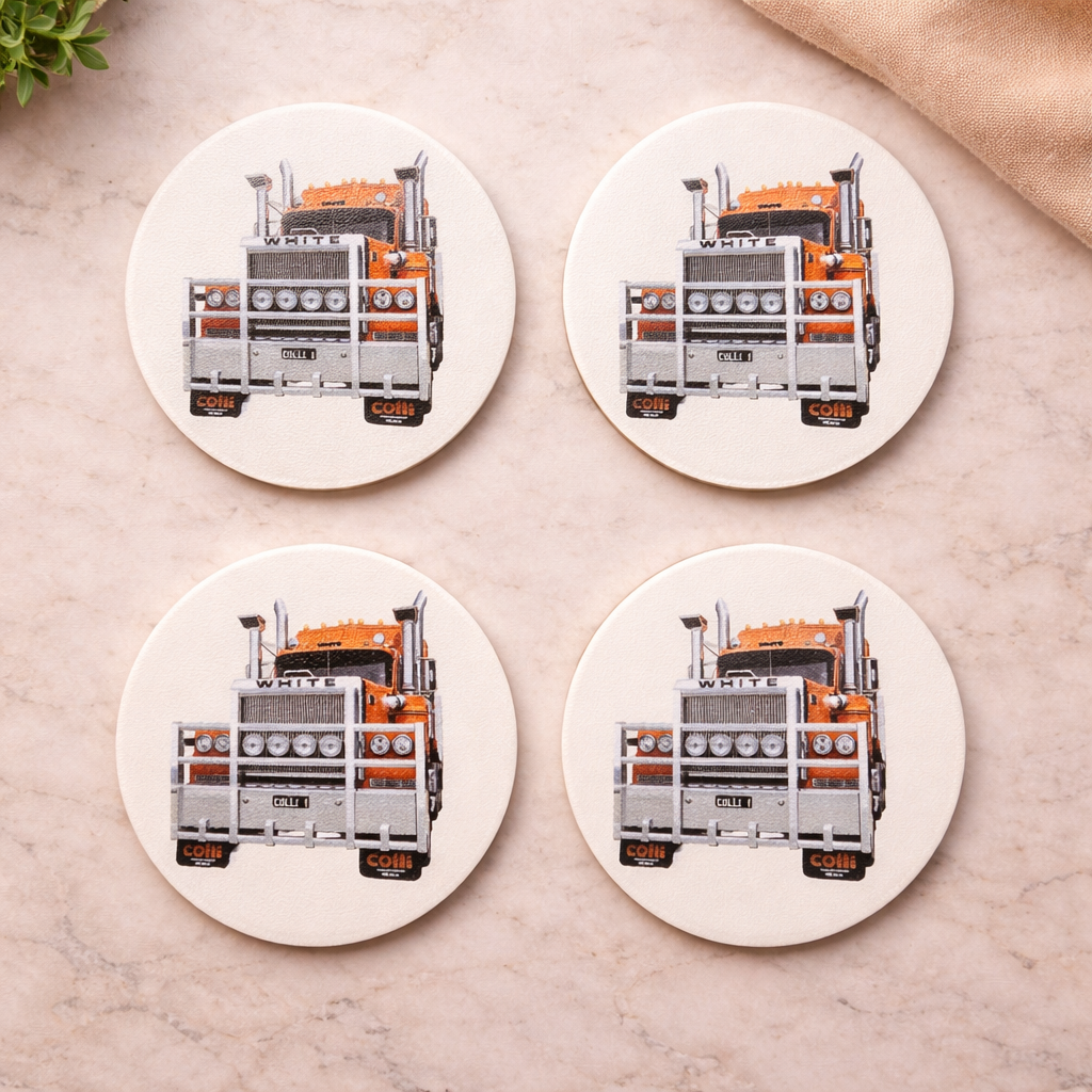 Custom Photo Coaster Set – Personalised UV Printed (Set of 4)