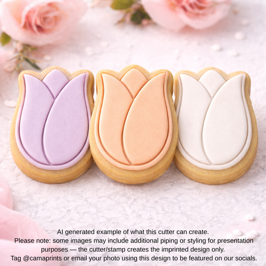 Tulip Cookie Cutter & Embosser