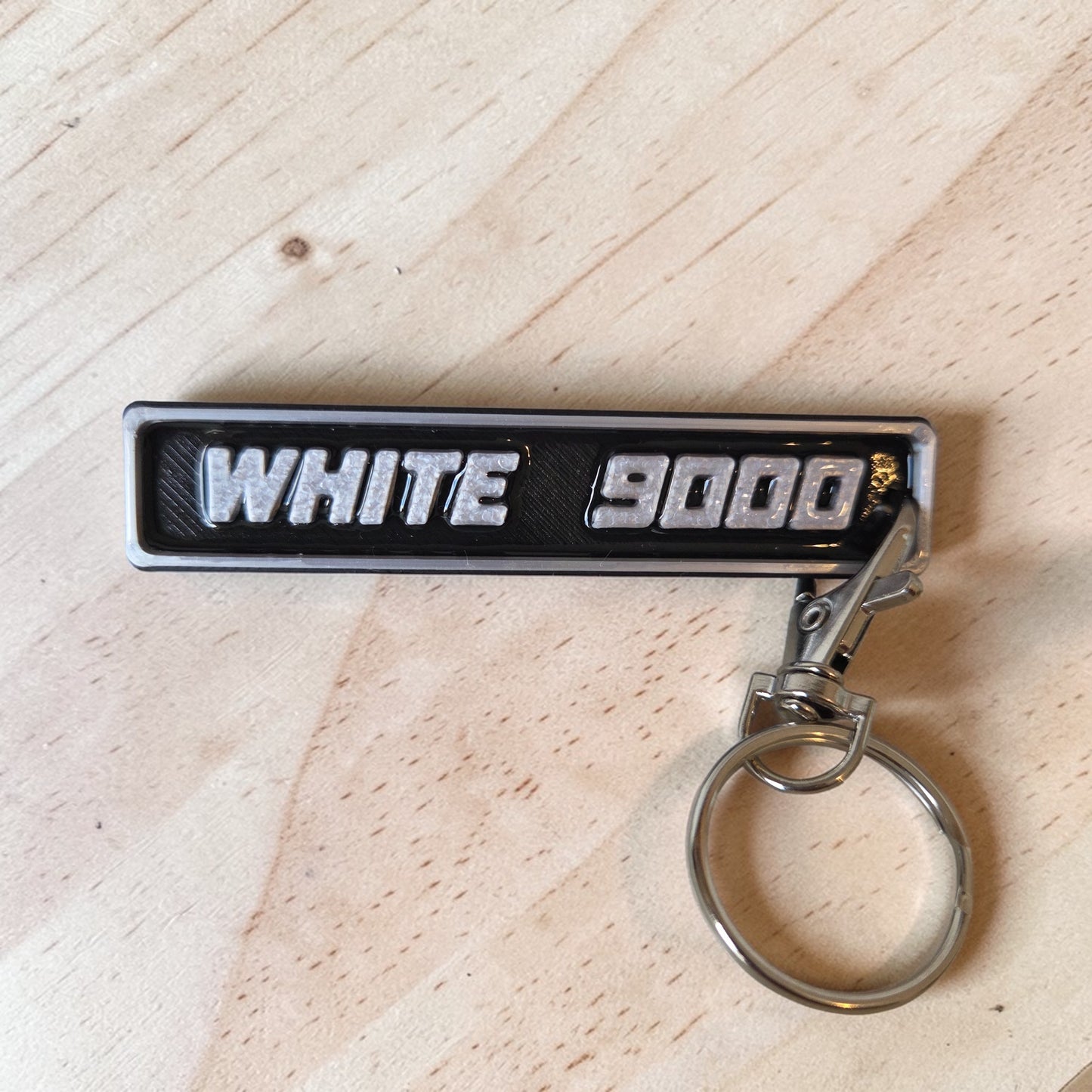 White 9000 Keychain & Magnet