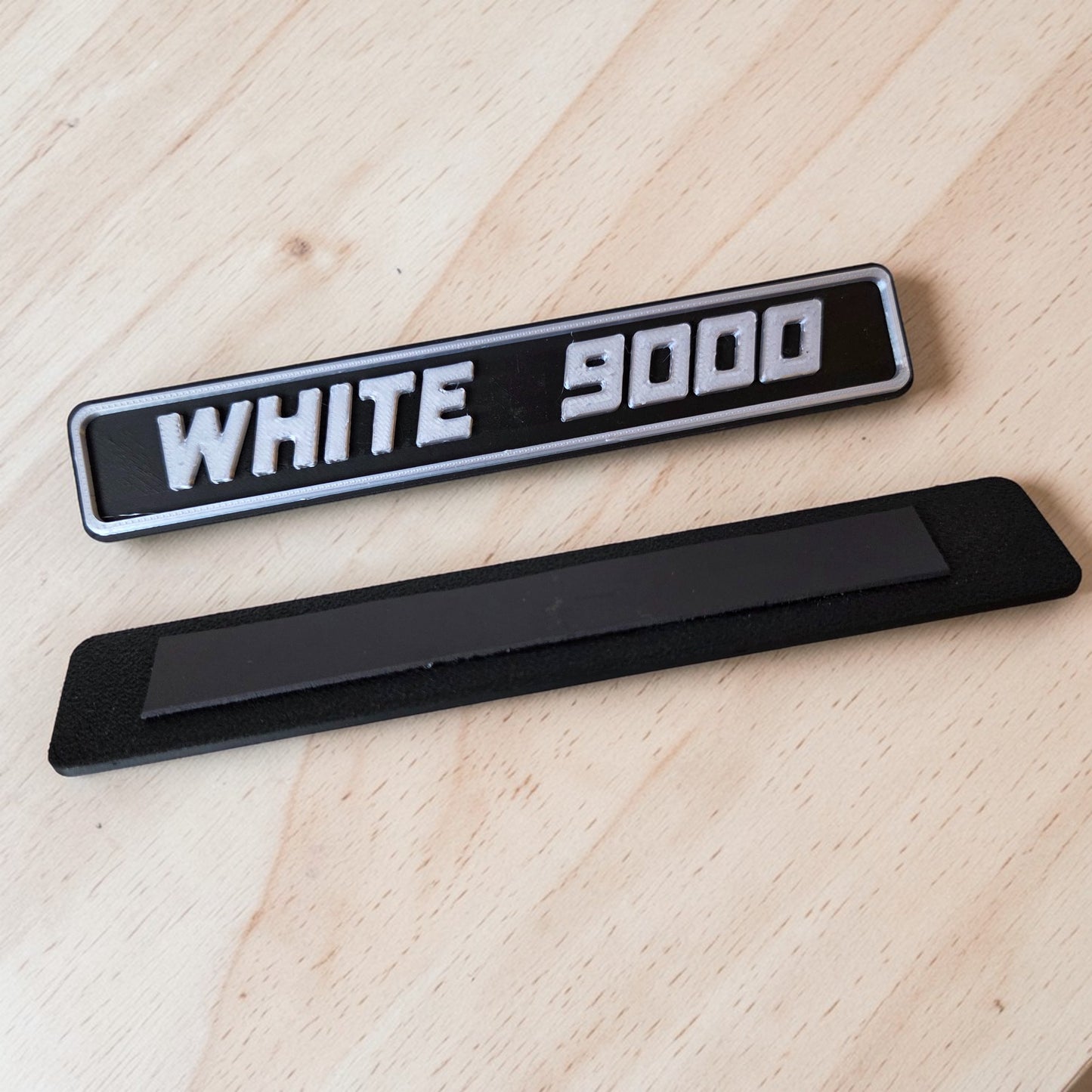 White 9000 Keychain & Magnet