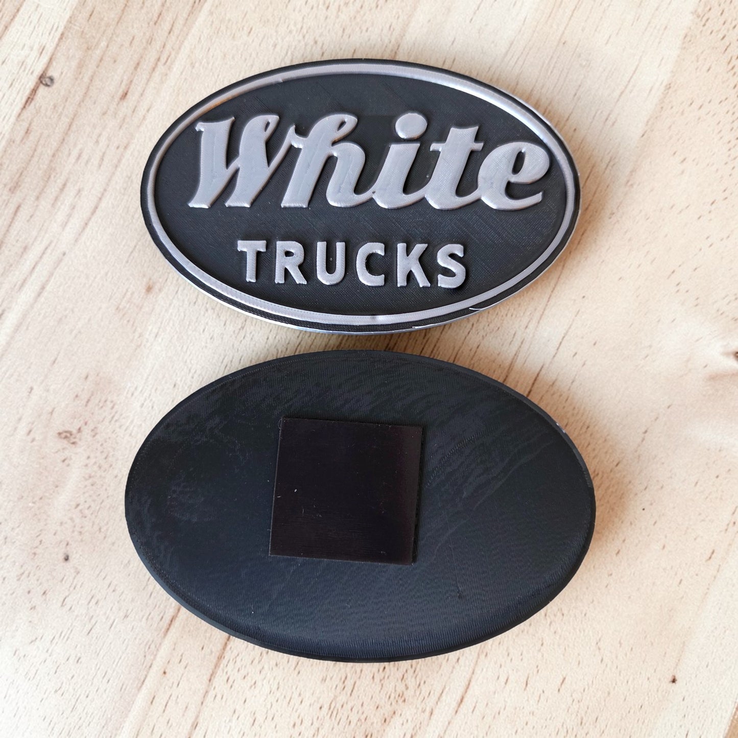 White Truck Keychains & Magnets