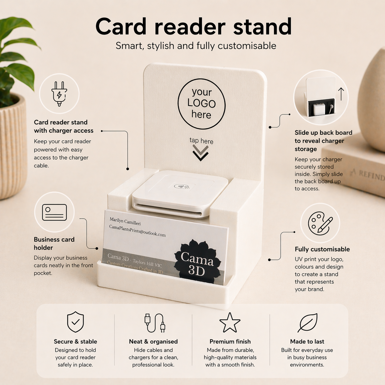 Card Reader Stand — suits Square 6.6cm