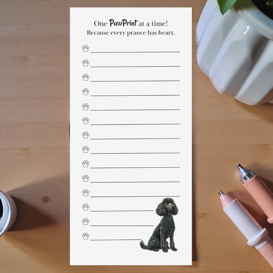 PawPrints Dog Notepad – Poodle