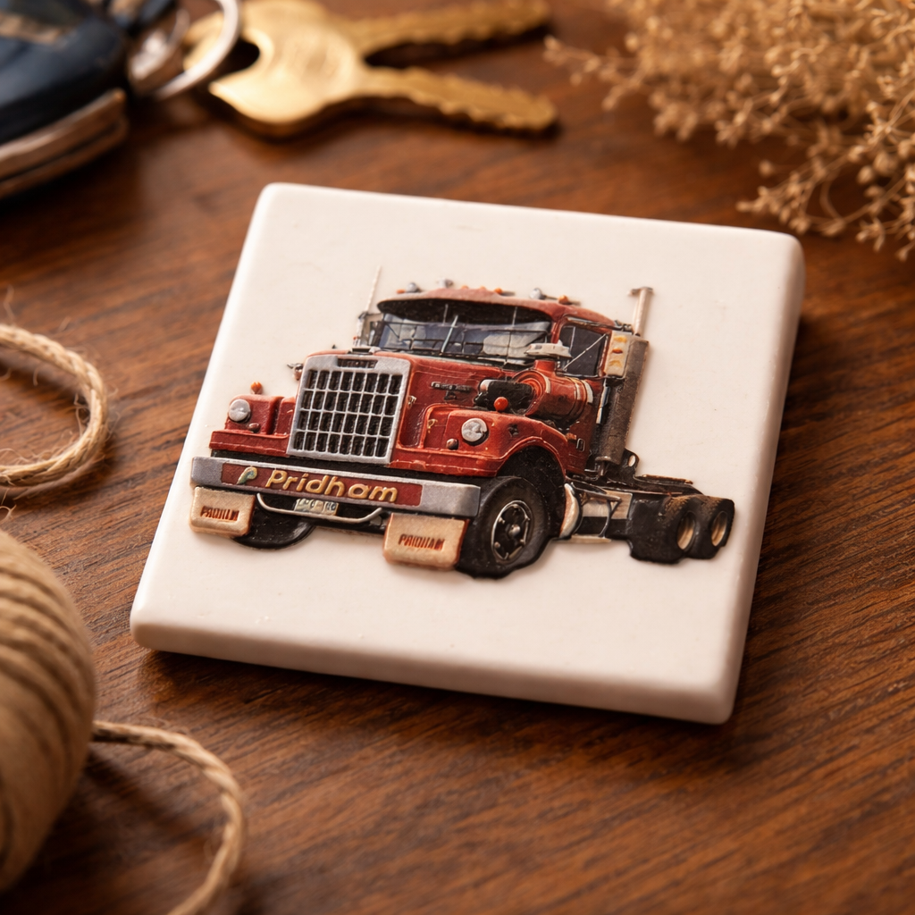 Custom Photo Ceramic Magnet – 3D Textured Keepsake