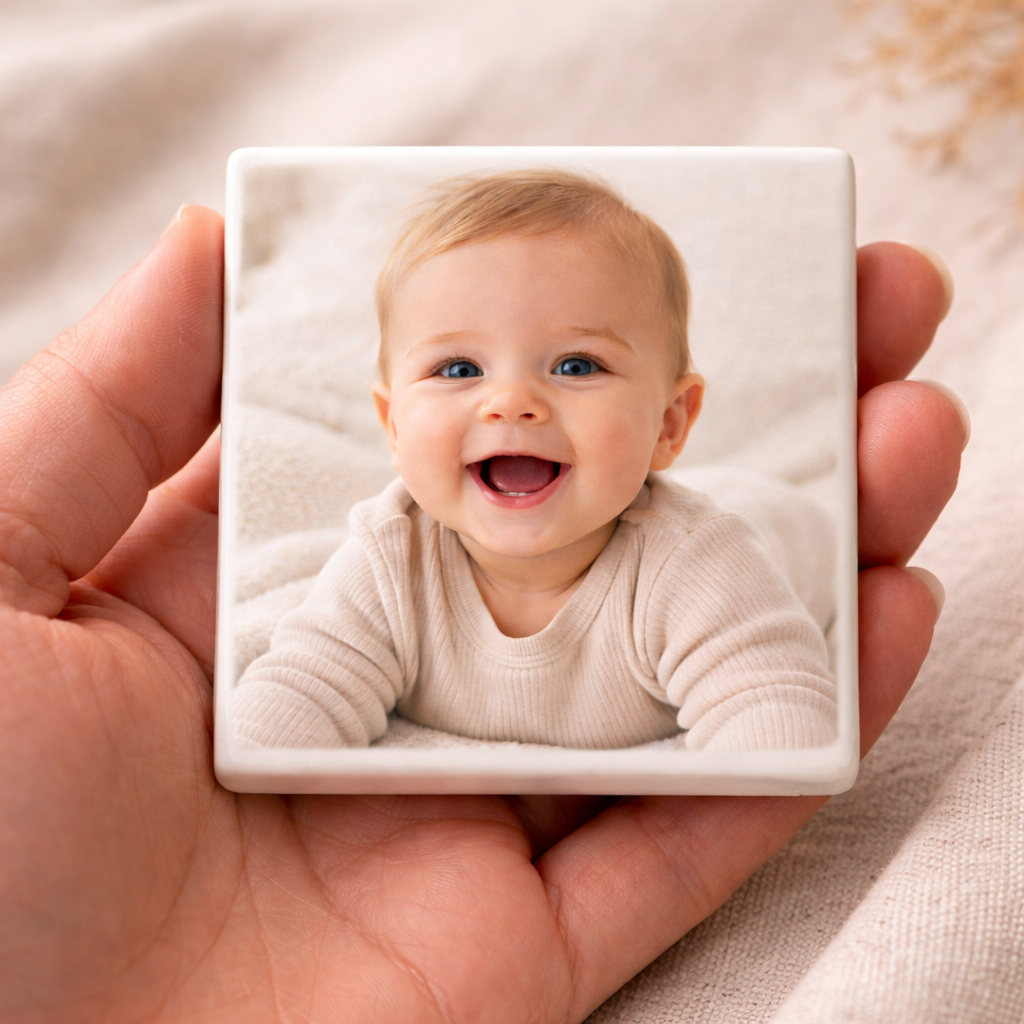 Custom Photo Ceramic Magnet – 3D Textured Keepsake