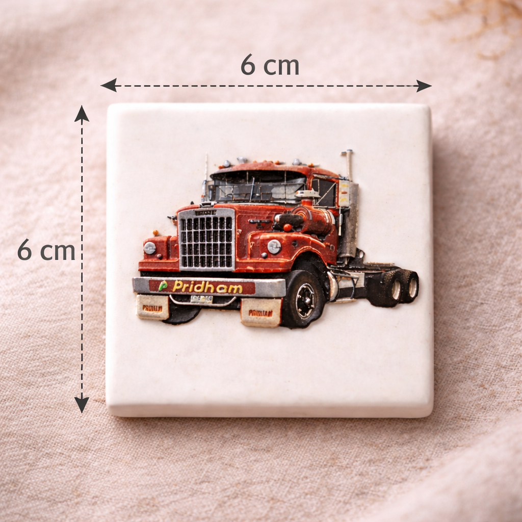 Custom Photo Ceramic Magnet – 3D Textured Keepsake