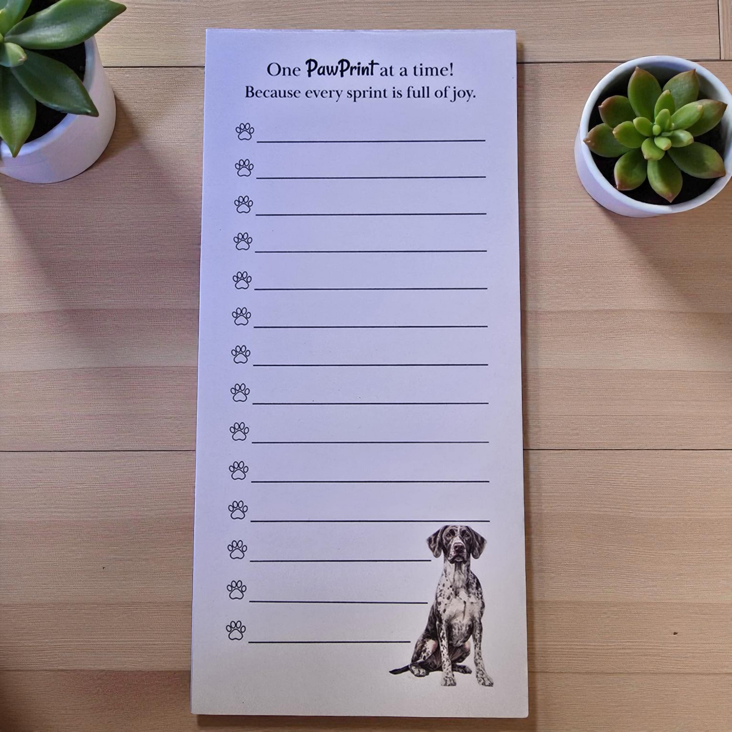 PawPrints Dog Notepad – German Shorthaired Pointer