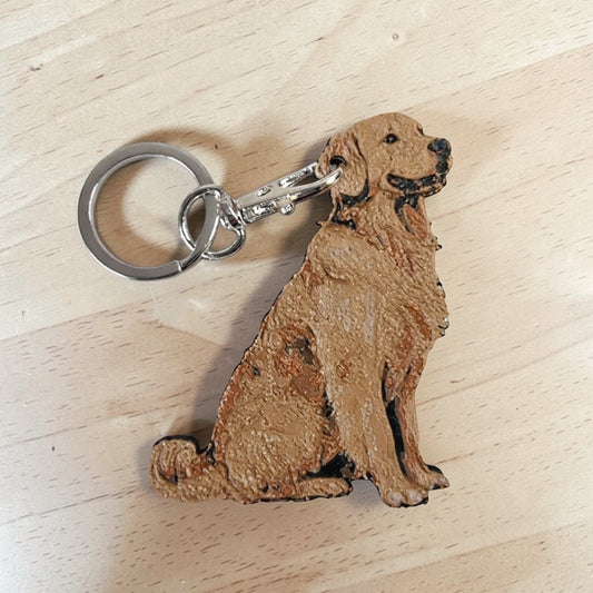 PawPrints Dog Keychain – Golden Retriever