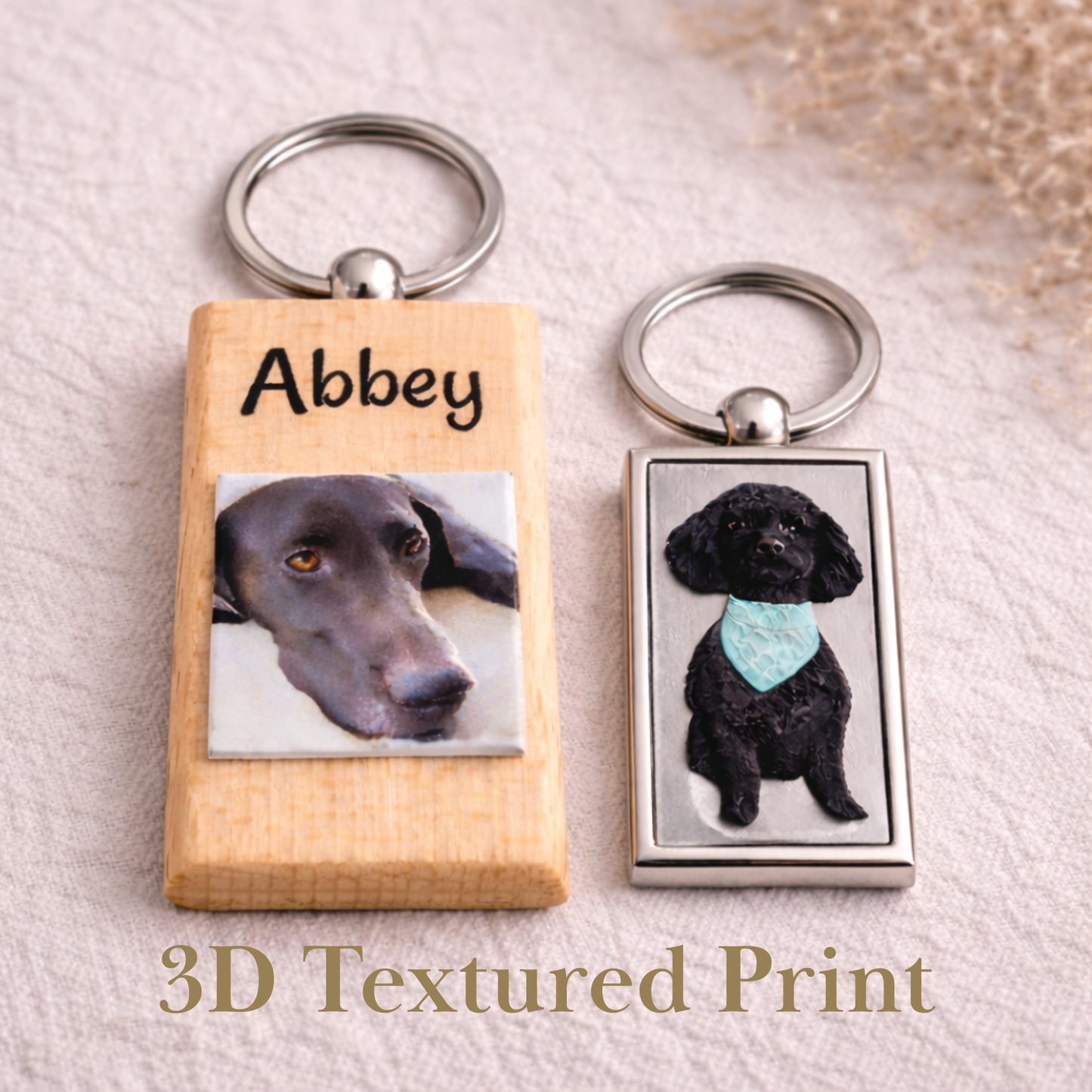 Custom Photo Keychain – 3D Textured Keepsake
