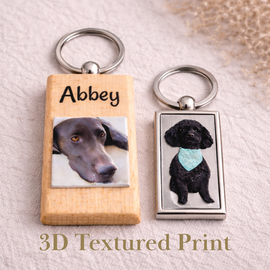 Custom Photo Keychain – 3D Textured Keepsake
