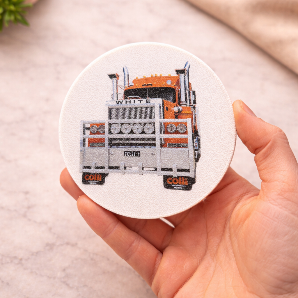 Custom Photo Coaster Set – Personalised UV Printed (Set of 4)