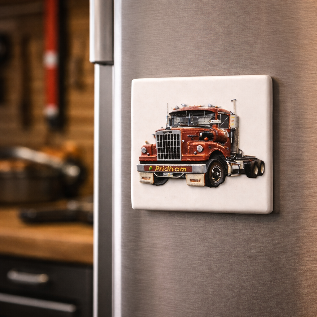 Custom Photo Ceramic Magnet – 3D Textured Keepsake